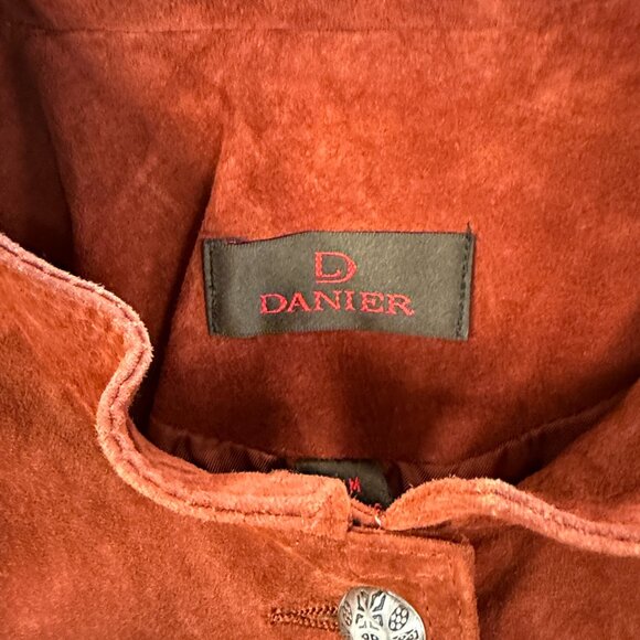 Vintage Rust Orange Danier Suede Suit with matching Jacket & Pencil Skirt M/6 - Picture 5 of 6